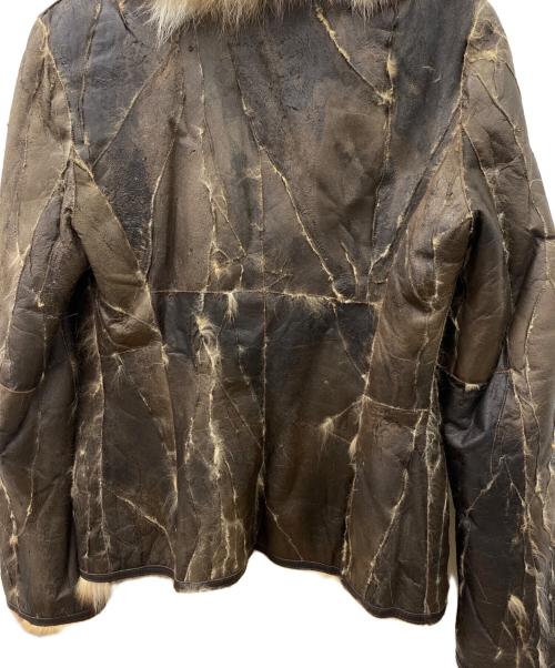 INES ET MARECHAL（イネス エ マレシャル）INES ET MARECHAL (イネス エ マレシャル) 毛皮ショートコート ブラウン サイズ:40の古着・服飾アイテム