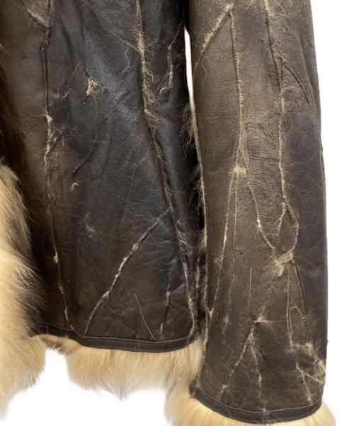 INES ET MARECHAL（イネス エ マレシャル）INES ET MARECHAL (イネス エ マレシャル) 毛皮ショートコート ブラウン サイズ:40の古着・服飾アイテム