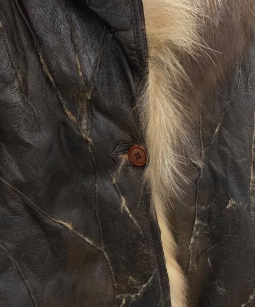 INES ET MARECHAL（イネス エ マレシャル）INES ET MARECHAL (イネス エ マレシャル) 毛皮ショートコート ブラウン サイズ:40の古着・服飾アイテム