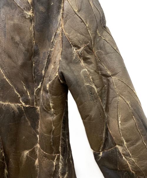 INES ET MARECHAL（イネス エ マレシャル）INES ET MARECHAL (イネス エ マレシャル) 毛皮ショートコート ブラウン サイズ:40の古着・服飾アイテム