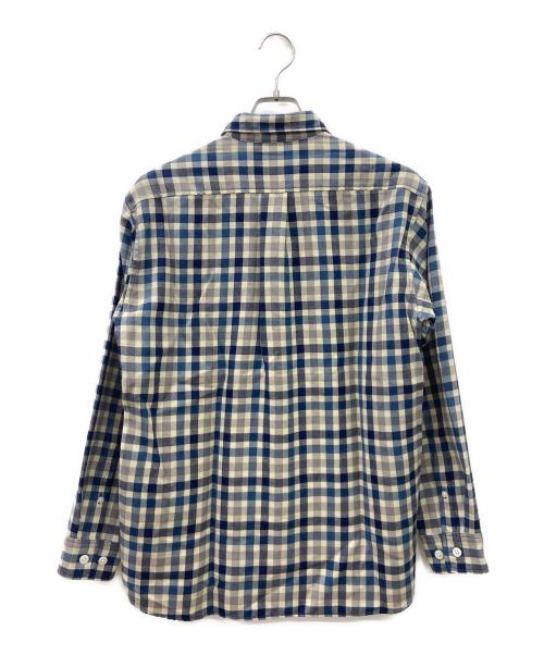 mont-bell（モンベル）mont-bell (モンベル) メリノウール トレールシャツ ネイビー×ベージュ サイズ:Mの古着・服飾アイテム