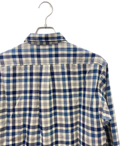 mont-bell（モンベル）mont-bell (モンベル) メリノウール トレールシャツ ネイビー×ベージュ サイズ:Mの古着・服飾アイテム