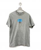 stussyステューシー）の古着「ショーンロゴカットソー」｜グレー×ブルー