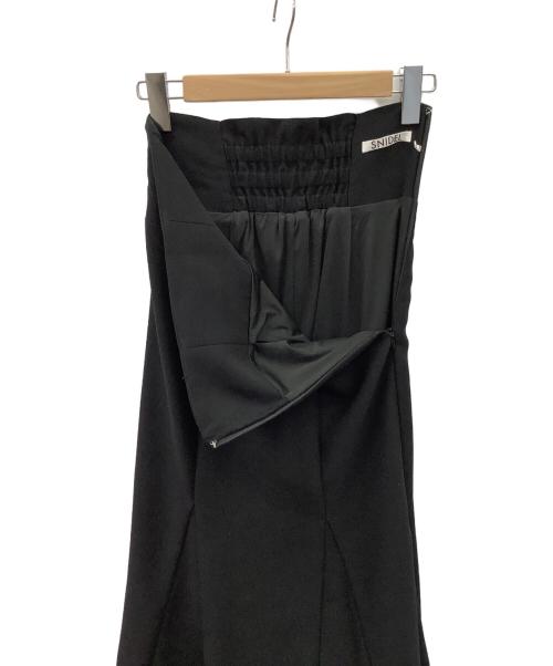 Snidel（スナイデル）Snidel (スナイデル) ハイウエストヘムフレアスカート ブラックの古着・服飾アイテム