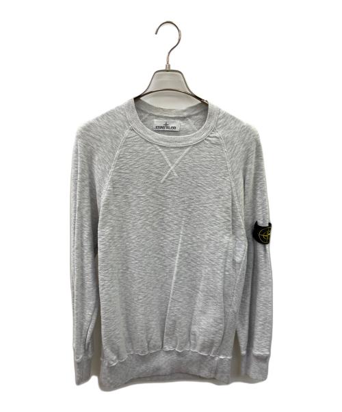 STONE ISLAND（ストーンアイランド）STONE ISLAND (ストーンアイランド) クルーネックニット ライトグレー サイズ:Lの古着・服飾アイテム
