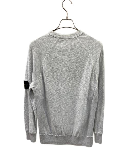 STONE ISLAND（ストーンアイランド）STONE ISLAND (ストーンアイランド) クルーネックニット ライトグレー サイズ:Lの古着・服飾アイテム