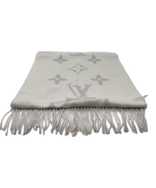 LOUIS VUITTON（ルイ ヴィトン）LOUIS VUITTON (ルイ ヴィトン) マフラー･レイキャビック ライトグレーの古着・服飾アイテム