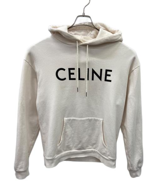 CELINE（セリーヌ）CELINE (セリーヌ) ルーズ フーディー ピンク×ブラック サイズ:Mの古着・服飾アイテム