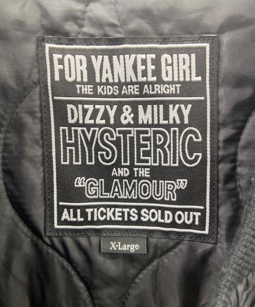 Hysteric Glamour（ヒステリックグラマー）Hysteric Glamour (ヒステリックグラマー) キルティングジャケット ブラック サイズ:XLの古着・服飾アイテム