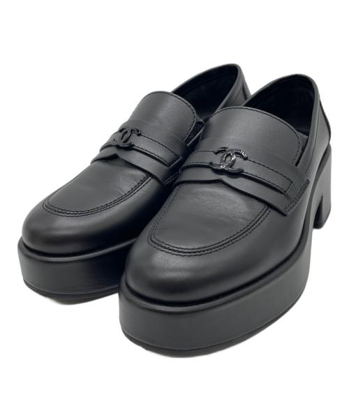 CHANEL（シャネル）CHANEL (シャネル) ローファー ブラック サイズ:38 1/2の古着・服飾アイテム