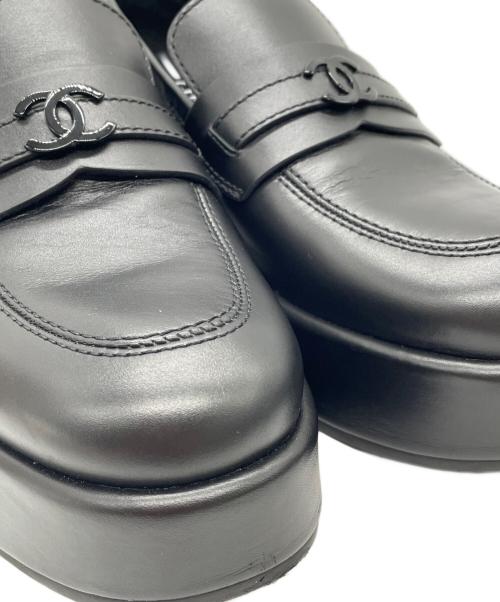 CHANEL（シャネル）CHANEL (シャネル) ローファー ブラック サイズ:38 1/2の古着・服飾アイテム