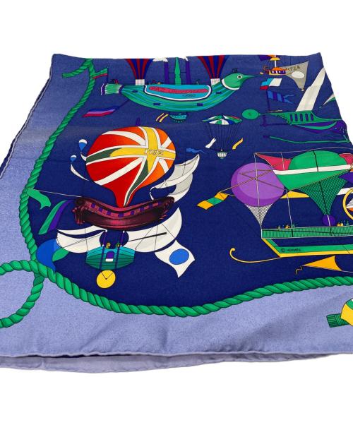 HERMES（エルメス）HERMES (エルメス) スカーフ ネイビーの古着・服飾アイテム