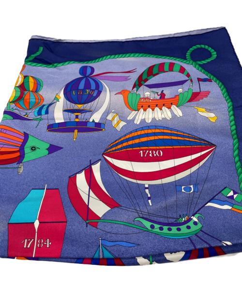 HERMES（エルメス）HERMES (エルメス) スカーフ ネイビーの古着・服飾アイテム