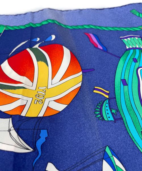 HERMES（エルメス）HERMES (エルメス) スカーフ ネイビーの古着・服飾アイテム