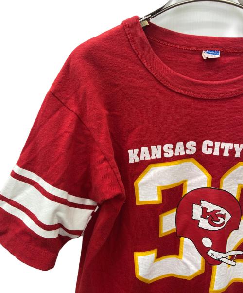 Champion（チャンピオン）Champion (チャンピオン) 半袖カットソー レッド サイズ:Lの古着・服飾アイテム