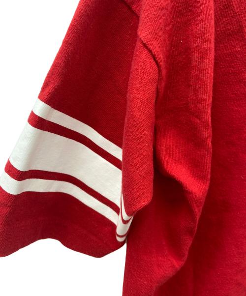 Champion（チャンピオン）Champion (チャンピオン) 半袖カットソー レッド サイズ:Lの古着・服飾アイテム