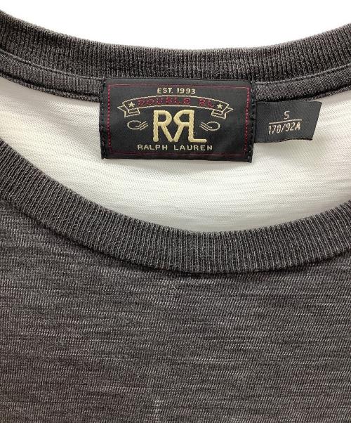 RRL（ダブルアールエル）RRL (ダブルアールエル) 半袖カットソー ホワイト×グレー サイズ:Sの古着・服飾アイテム