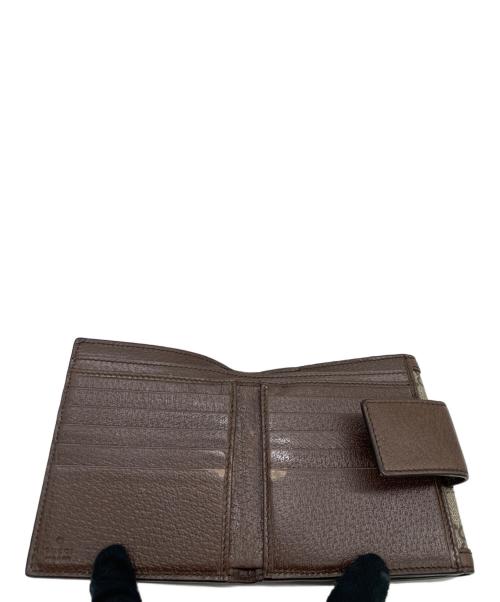 GUCCI（グッチ）GUCCI (グッチ) 2つ折り財布 ブラウン×ベージュの古着・服飾アイテム
