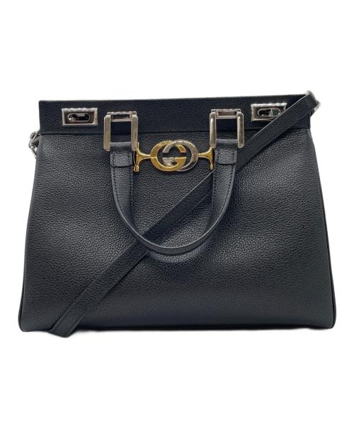 GUCCI（グッチ）GUCCI (グッチ) 2WAYバッグ ブラックの古着・服飾アイテム