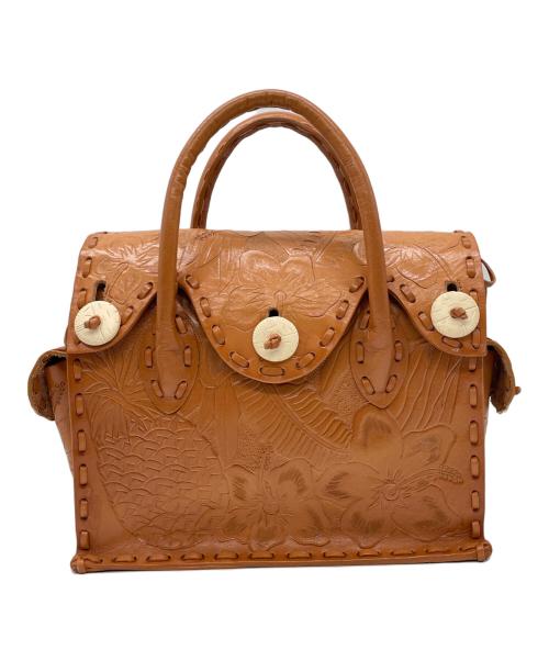 Carving Tribes（カービングトライブス）Carving Tribes (カービングトライブス) ハンドバッグ ブラウンの古着・服飾アイテム