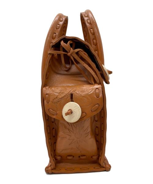 Carving Tribes（カービングトライブス）Carving Tribes (カービングトライブス) ハンドバッグ ブラウンの古着・服飾アイテム