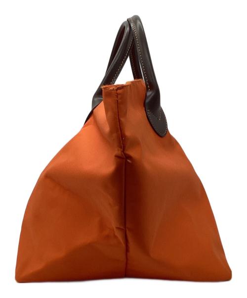 Herve Chapelier（エルベシャプリエ）Herve Chapelier (エルベシャプリエ) ハンドバッグ オレンジ×ブラウンの古着・服飾アイテム