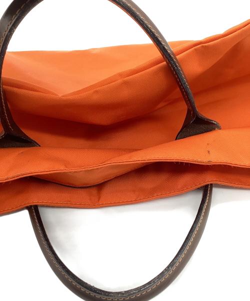 Herve Chapelier（エルベシャプリエ）Herve Chapelier (エルベシャプリエ) ハンドバッグ オレンジ×ブラウンの古着・服飾アイテム