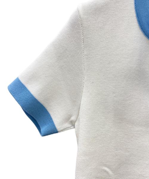 CHANEL（シャネル）CHANEL (シャネル) ココマークサマーニット ホワイト×ブルー サイズ:42の古着・服飾アイテム