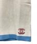 中古・古着 CHANEL (シャネル) ココマークサマーニット ホワイト×ブルー サイズ:42：37000円