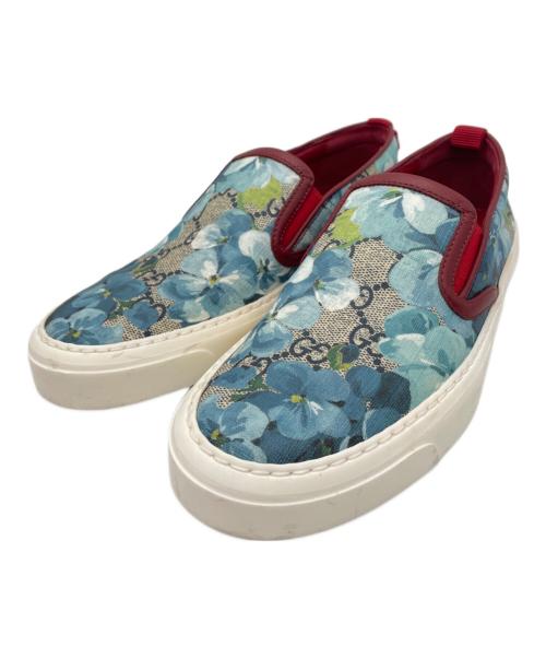 GUCCI（グッチ）GUCCI (グッチ) スリッポン ブルー×ベージュ サイズ:SIZE35の古着・服飾アイテム