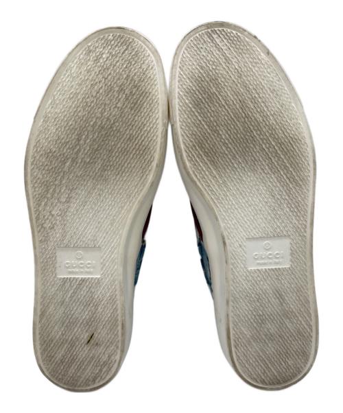 GUCCI（グッチ）GUCCI (グッチ) スリッポン ブルー×ベージュ サイズ:SIZE35の古着・服飾アイテム