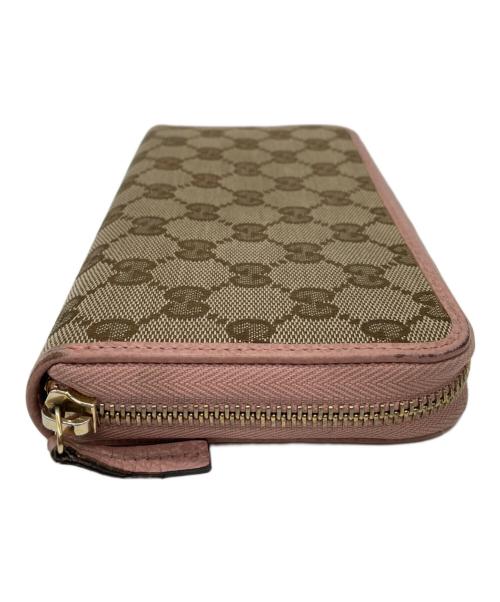 GUCCI（グッチ）GUCCI (グッチ) 長財布 ベージュ×ピンクの古着・服飾アイテム