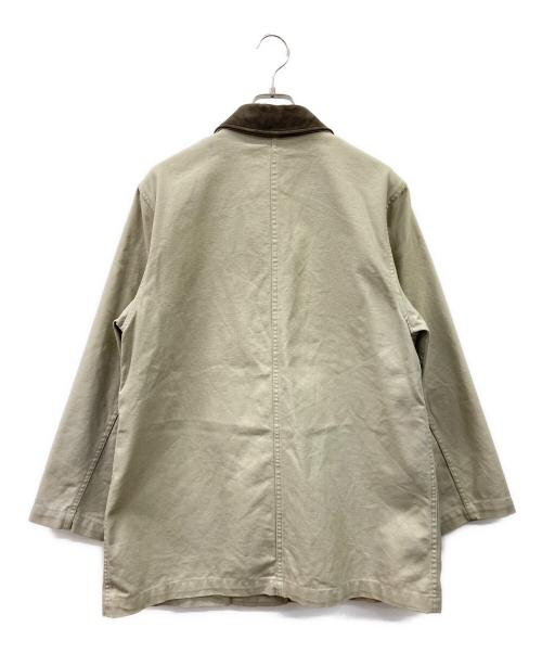 LAND'S END（ランズエンド）LAND'S END (ランズエンド) 切替ハンティングジャケット ベージュ×グレー サイズ:Mの古着・服飾アイテム