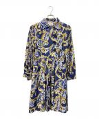 Mademoiselle Diorマドモアゼル ディオール）の古着「ワンピース」｜ネイビー×イエロー