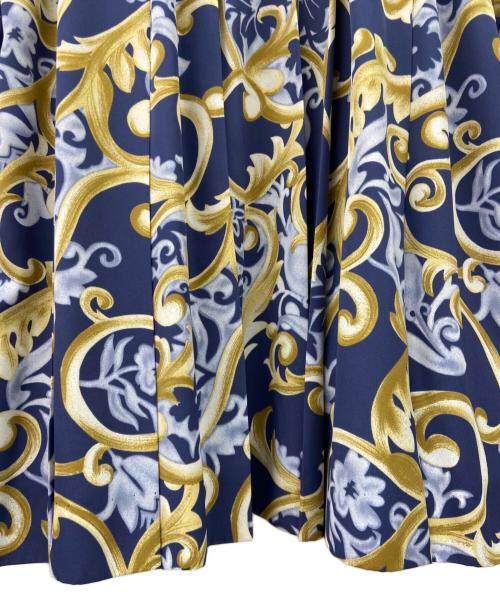 Mademoiselle Dior（マドモアゼル ディオール）Mademoiselle Dior (マドモアゼル ディオール) ワンピース ネイビー×イエロー サイズ:Mの古着・服飾アイテム