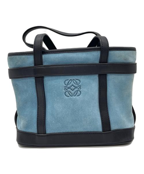 LOEWE（ロエベ）LOEWE (ロエベ) ハンドバッグ スカイブルー×ブラックの古着・服飾アイテム