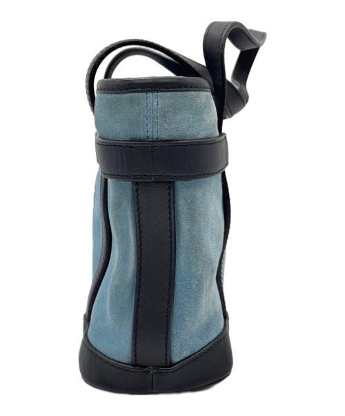 LOEWE（ロエベ）LOEWE (ロエベ) ハンドバッグ スカイブルー×ブラックの古着・服飾アイテム