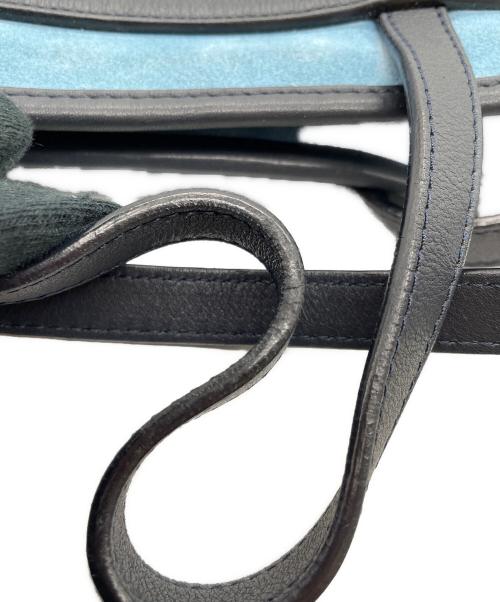 LOEWE（ロエベ）LOEWE (ロエベ) ハンドバッグ スカイブルー×ブラックの古着・服飾アイテム