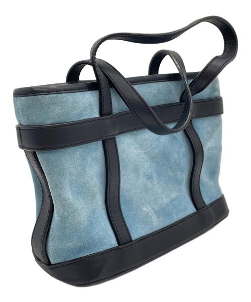 LOEWE（ロエベ）LOEWE (ロエベ) ハンドバッグ スカイブルー×ブラックの古着・服飾アイテム
