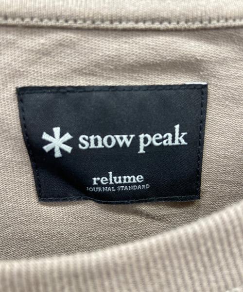 JOURNAL STANDARD relume（ジャーナルスタンダード レリューム）JOURNAL STANDARD relume (ジャーナルスタンダード レリューム) Snow peak (スノーピーク) Tシャツワンピース ベージュ×ホワイト サイズ:FREEの古着・服飾アイテム