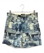 RRLダブルアールエル）の古着「Photo Print Twill Field Shoprt」｜ブルー×ホワイト