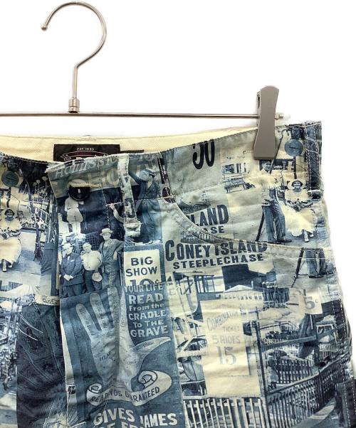 RRL（ダブルアールエル）RRL (ダブルアールエル) Photo Print Twill Field Shoprt ブルー×ホワイト サイズ:W30の古着・服飾アイテム