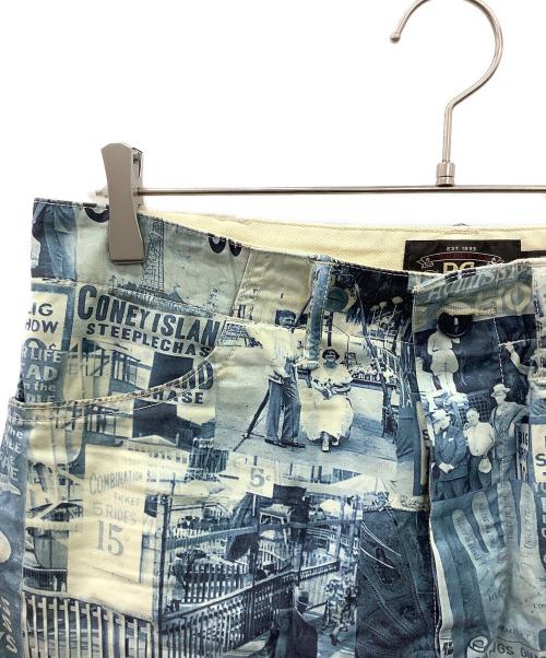 RRL（ダブルアールエル）RRL (ダブルアールエル) Photo Print Twill Field Shoprt ブルー×ホワイト サイズ:W30の古着・服飾アイテム