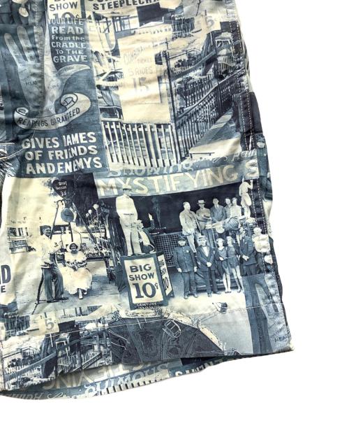 RRL（ダブルアールエル）RRL (ダブルアールエル) Photo Print Twill Field Shoprt ブルー×ホワイト サイズ:W30の古着・服飾アイテム