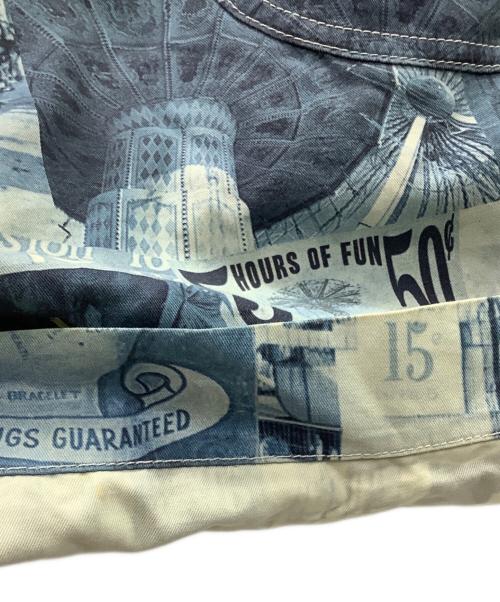 RRL（ダブルアールエル）RRL (ダブルアールエル) Photo Print Twill Field Shoprt ブルー×ホワイト サイズ:W30の古着・服飾アイテム