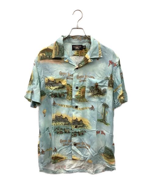 RRL（ダブルアールエル）RRL (ダブルアールエル) CONEY ISLAND CAMP SHIRT ブルー×イエロー サイズ:Mの古着・服飾アイテム