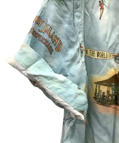 RRL（ダブルアールエル）RRL (ダブルアールエル) CONEY ISLAND CAMP SHIRT ブルー×イエロー サイズ:Mの古着・服飾アイテム