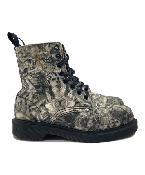 Dr.Martens（ドクターマーチン）Dr.Martens (ドクターマーチン) 8ホールブーツ ブラック×グレー サイズ:23cmの古着・服飾アイテム