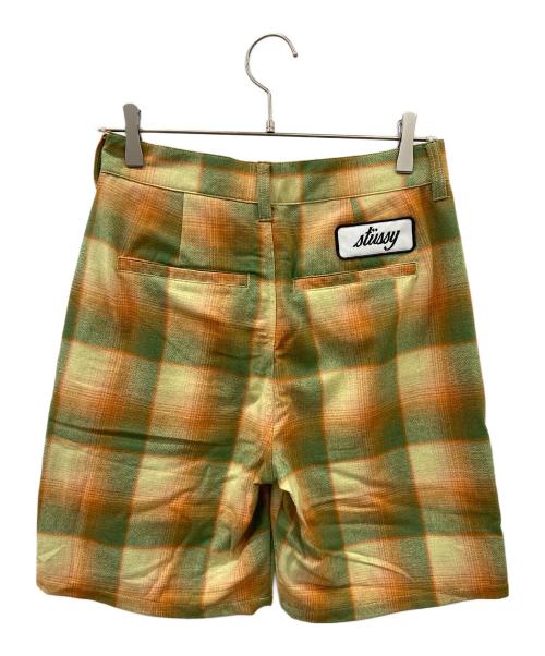 sttusy（ステューシー）sttusy (ステューシー) DORIS PLAID BAGGY SHORT イエロー×グリーン サイズ:3の古着・服飾アイテム