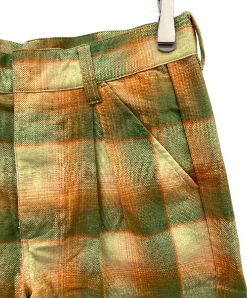 sttusy（ステューシー）sttusy (ステューシー) DORIS PLAID BAGGY SHORT イエロー×グリーン サイズ:3の古着・服飾アイテム